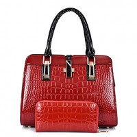  Women Patent Leather Doctor Shoulder Bag / Tote - White / Blue / Red / Black  