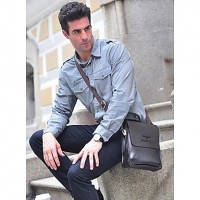 Men's Vertical Business Casual Crossbody Bag  