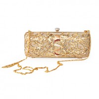 Stainless Steel With Rhinestone Evening Handbags/ Clutches More Colors Available  