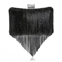 L.west Women Personality Diamonds Tassel Evening Bag  