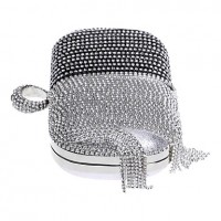 L.west Women Tassel Diamonds Evening Bag  