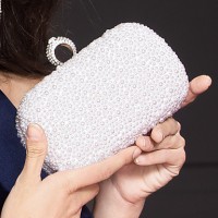 Metal Wedding/Special Occasion Clutches/Evening Handbags with Rhinestones/Imitation Pearls (More Colors)  