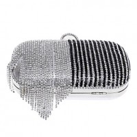 L.west Women Tassel Diamonds Evening Bag  