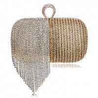 L.west Women Tassel Diamonds Evening Bag  