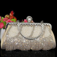 Women Other Leather Type Hobo Clutch / Evening Bag - Gold / Silver  