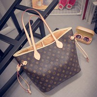 Women PU Shopper Tote - Brown  