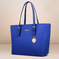 Women PU Barrel Shoulder Bag / Tote - Beige / Blue / Black  