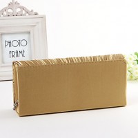 Women Satin Minaudiere Clutch / Evening Bag - White / Pink / Blue / Gold / Black  