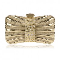 Women Polyester / Metal Minaudiere Clutch / Evening Bag - Gold / Silver  