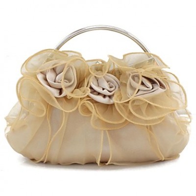 Silk Wedding / Special Occasion Clutches / Evening Handbags with flowers (More Colors)  