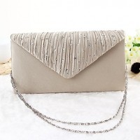 Women's European and American diamond satin evening bag handbag  