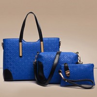 Women PU Barrel Shoulder Bag / Tote - White / Blue / Gold / Black  