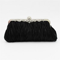 Women Satin Casual Clutch Clutch / Evening Bag - Beige / Pink / Purple / Blue / Gold / Silver / Black  