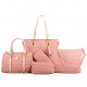   Women PU Barrel Shoulder Bag / Tote - White / Pink / Blue / Brown  