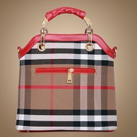 Women PU Barrel Shoulder Bag / Tote / Satchel / Clutch - Blue / Red / Black  