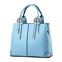 Women's Fashion Casual Solid PU Leather Messenger Shoulder Bag/Totes  