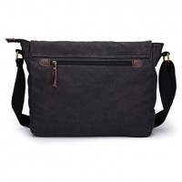 Men 's Canvas Sling Bag Shoulder Bag - Brown/Black  