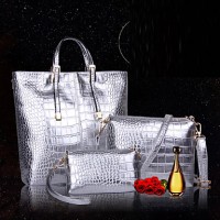  Women PU / Patent Leather Barrel Shoulder Bag / Tote - Gold / Silver / Black  