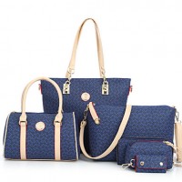   Women PU Barrel Shoulder Bag / Tote - White / Pink / Blue / Brown  