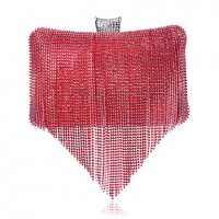 L.west Women Personality Diamonds Tassel Evening Bag  