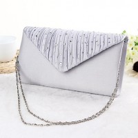 Women's European and American diamond satin evening bag handbag  