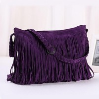 Women's Fringe Tassel Messenger Crossbody Shoulder Bag  