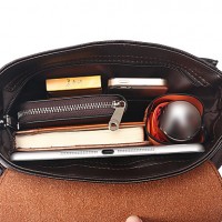 Men PU Messenger Shoulder Bag / Satchel-Brown / Black / Khaki  