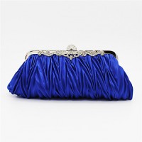 Women Satin Casual Clutch Clutch / Evening Bag - Beige / Pink / Purple / Blue / Gold / Silver / Black  