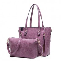 Women PU Barrel Shoulder Bag / Tote - Purple / Blue / Green / Gray  