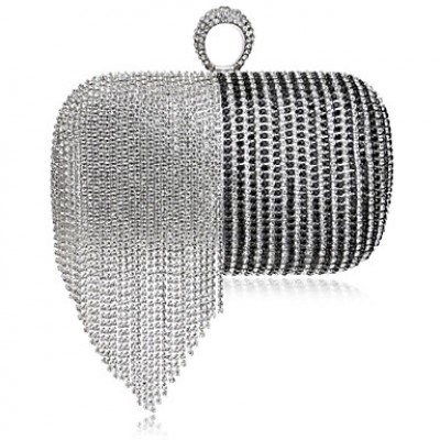 L.west Women Tassel Diamonds Evening Bag  