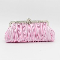 Women Satin Casual Clutch Clutch / Evening Bag - Beige / Pink / Purple / Blue / Gold / Silver / Black  