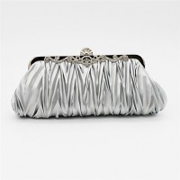 Women Satin Casual Clutch Clutch / Evening Bag - Beige / Pink / Purple / Blue / Gold / Silver / Black  