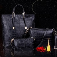  Women PU / Patent Leather Barrel Shoulder Bag / Tote - Gold / Silver / Black  